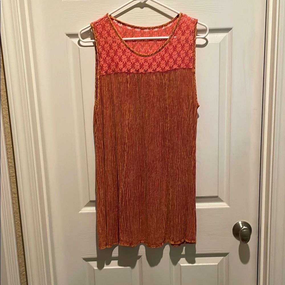 Orange Sleeveless Top